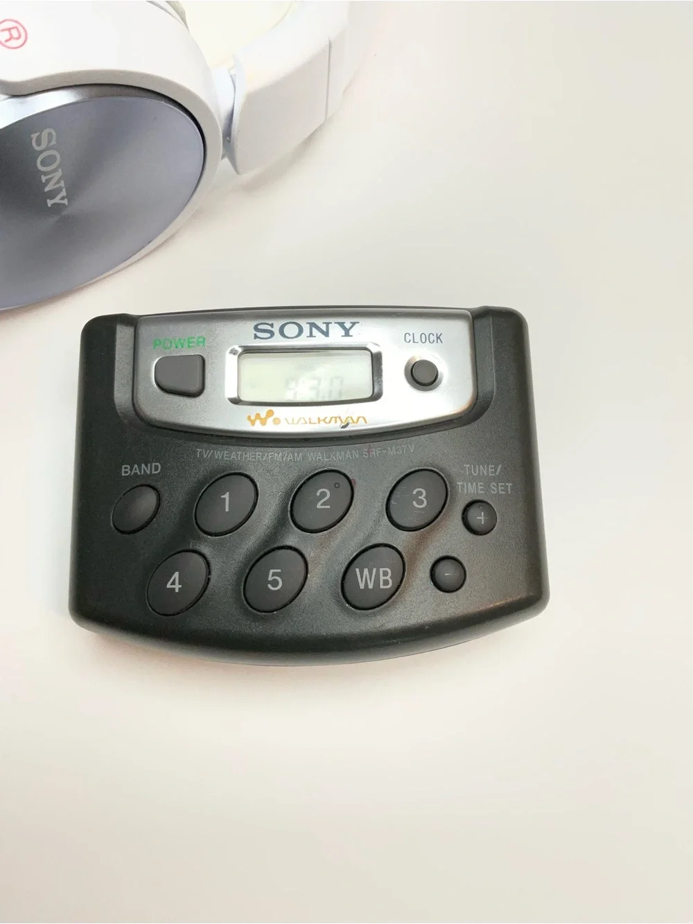 Sony Walkman SRF-M37W Portable Radio Weather AM FM Working No Clip